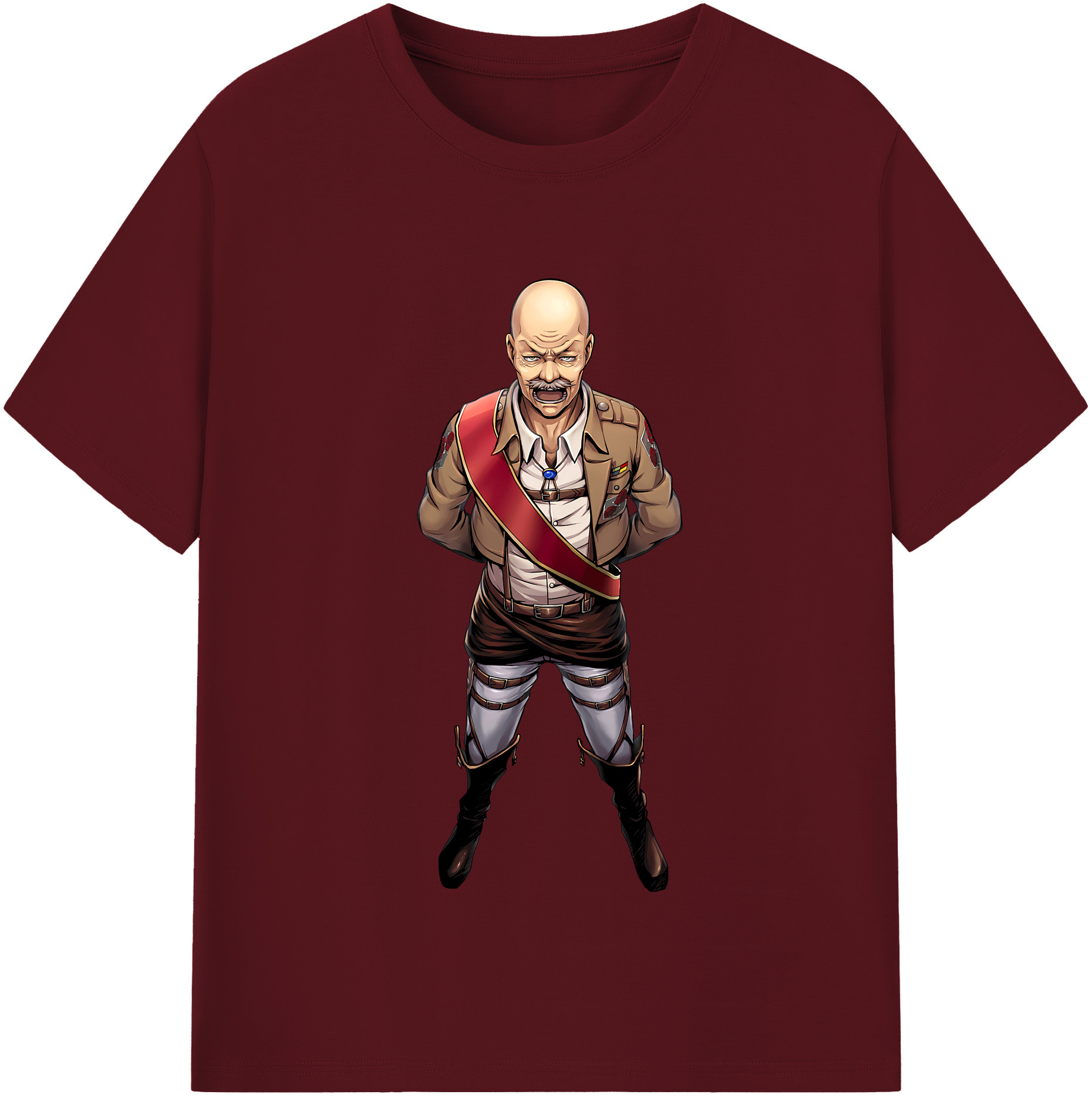 （画像用） 進撃の巨人 ドット·ピクシス Attack on Titan Dot Pixis 綿100％半袖Tシャツ（フロントプリント）